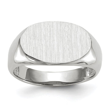 Gold Polished Oval Closed Back Signet Ring