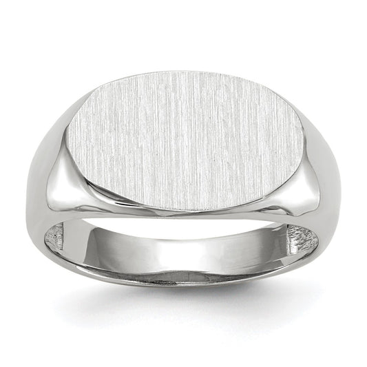 Gold Polished Oval Closed Back Signet Ring