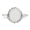 Gold Polished Bordered Open Back Signet Ring