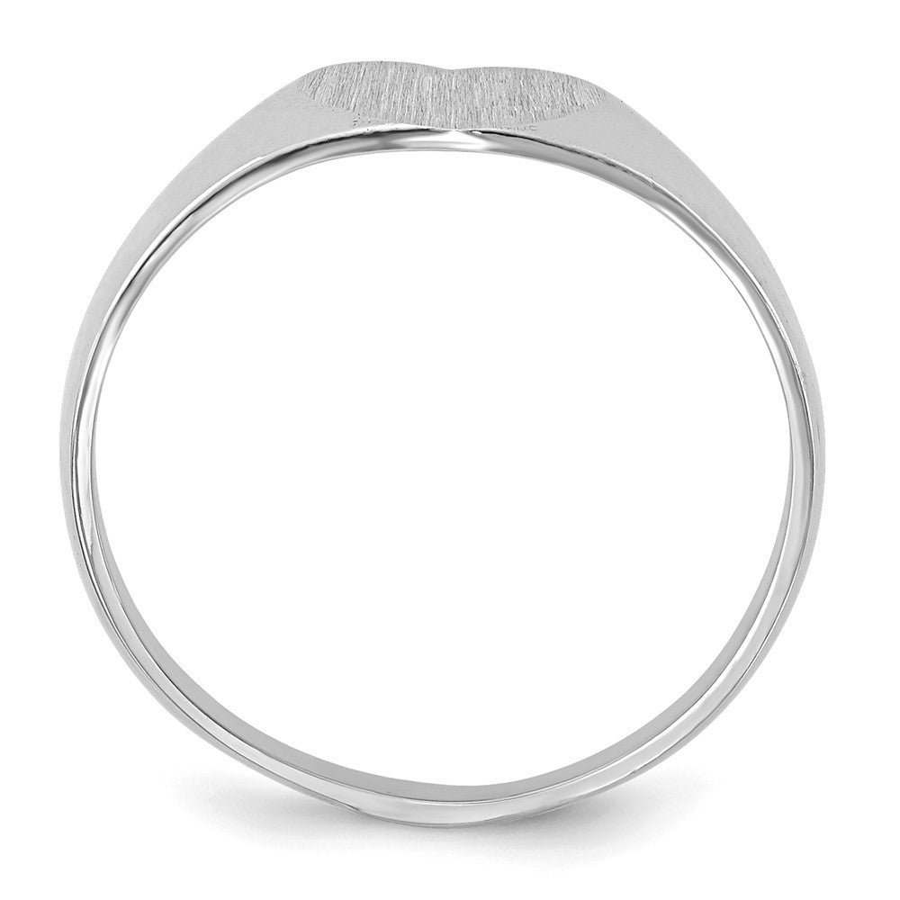 Gold Polished Heart Closed Back Signet Ring