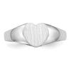 Gold Polished Heart Closed Back Signet Ring