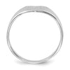 Gold Polished Heart Closed Back Signet Ring