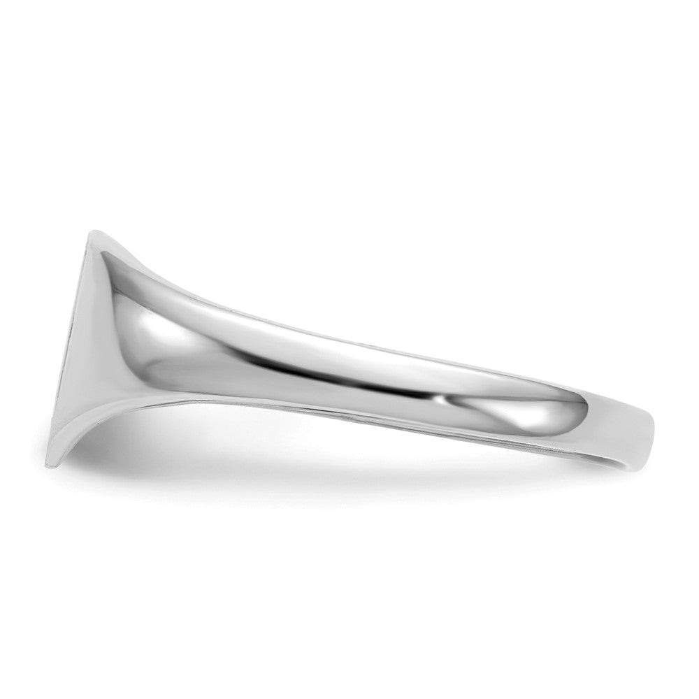 Gold Polished Heart Closed Back Signet Ring
