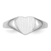 Gold Polished Heart Closed Back Signet Ring