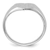 Gold Polished Heart Closed Back Signet Ring