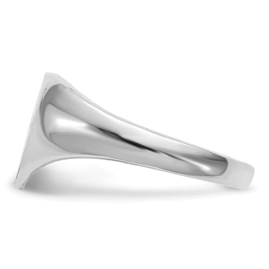 Gold Polished Heart Closed Back Signet Ring