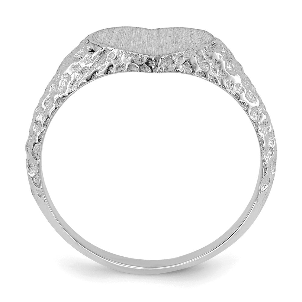 Gold Polished Heart Signet Ring