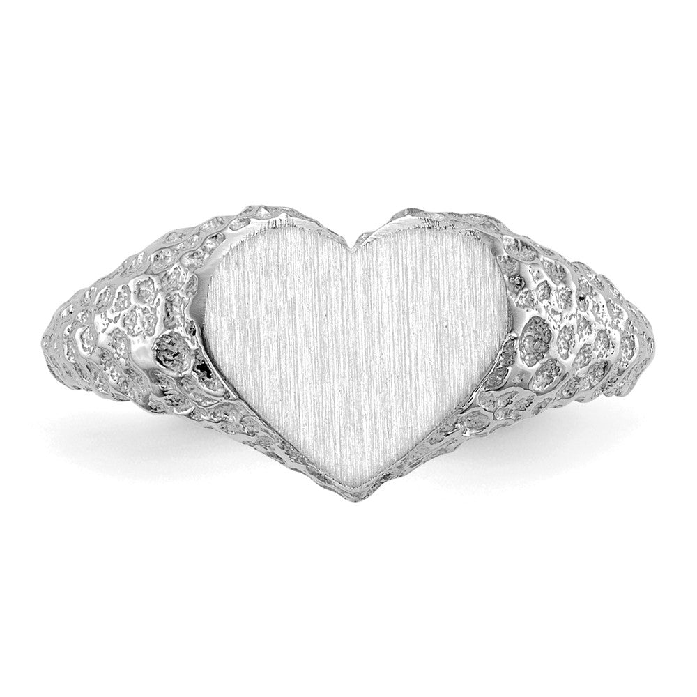 Gold Polished Heart Signet Ring