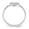 Gold Polished Heart Signet Ring