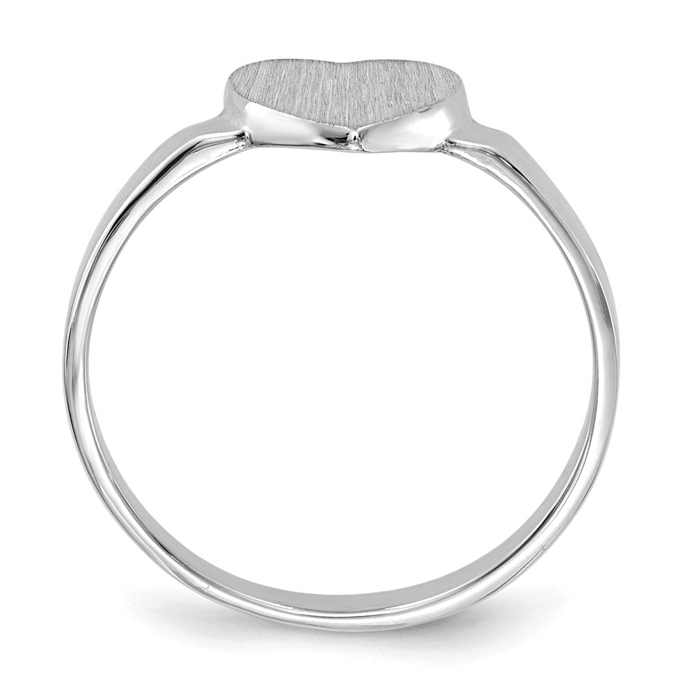 Gold Polished Heart Signet Ring