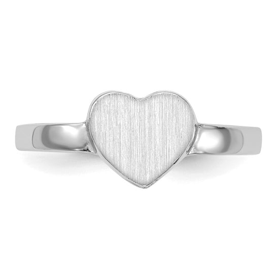 Gold Polished Heart Signet Ring