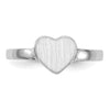 Gold Polished Heart Signet Ring
