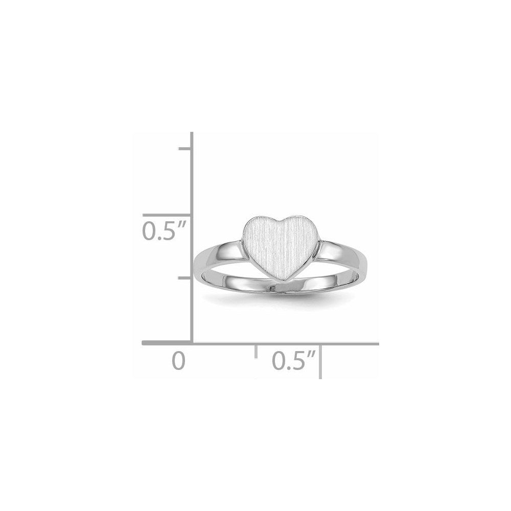 Gold Polished Heart Signet Ring