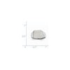 14k White Gold 10.5x11.0mm Cushion Closed Back Signet Ring