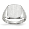 Gold Polished Rounded Square Closed Back Signet Ring