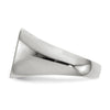 14k White Gold 12.5x12.5mm Cushion Closed Back Signet Ring