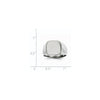 14k White Gold 12.5x12.5mm Cushion Closed Back Signet Ring
