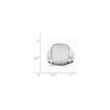 14k White Gold 13.5x14.5mm Cushion Closed Back Mens Signet Ring