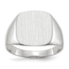 Gold Polished Rounded Square Closed Back Signet Ring