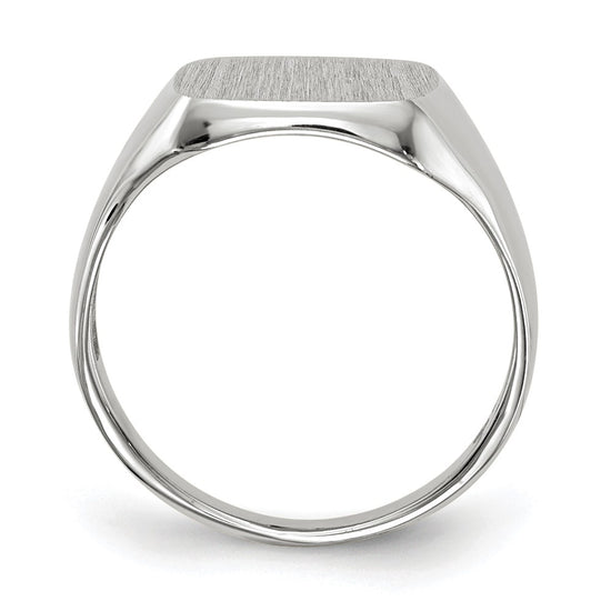 Gold Polished Rounded Square Closed Back Signet Ring