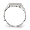 Gold Polished Rounded Square Closed Back Signet Ring
