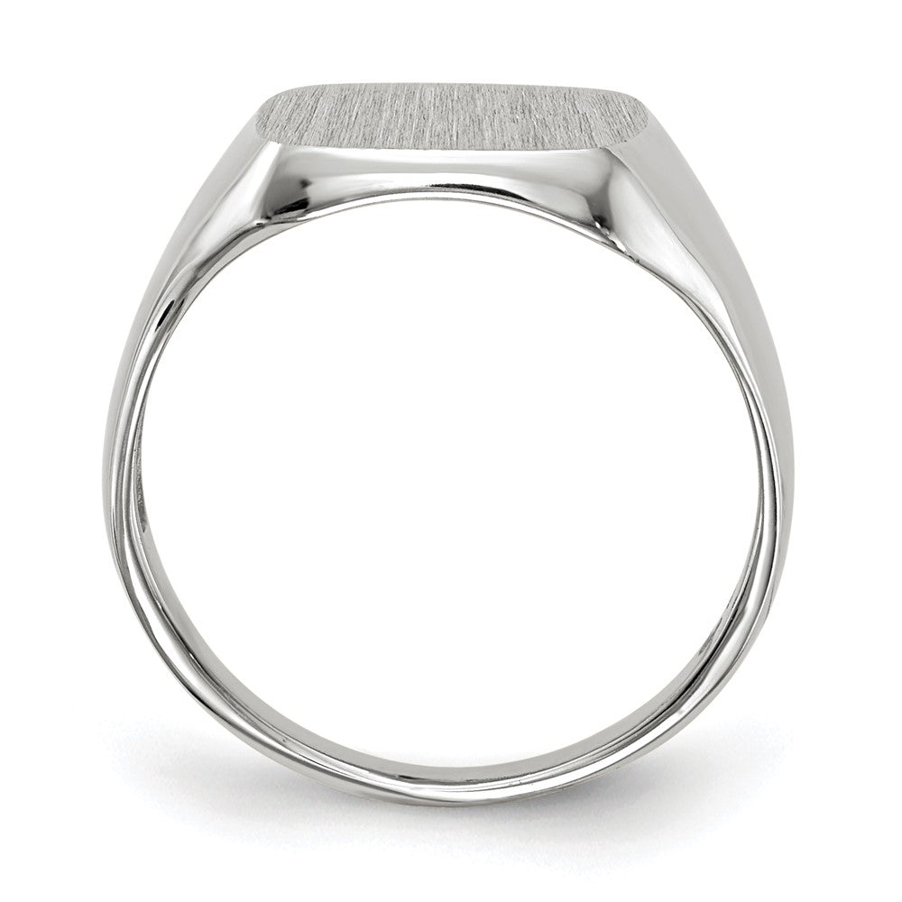 Gold Polished Rounded Square Closed Back Signet Ring