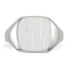 Gold Polished Rounded Square Closed Back Signet Ring