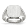 Gold Polished Rounded Square Closed Back Signet Ring
