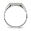 Gold Polished Rounded Square Closed Back Signet Ring