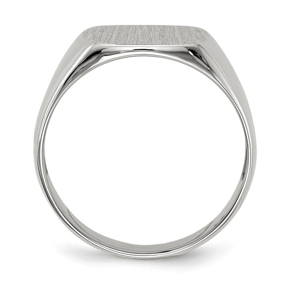 Gold Polished Rounded Square Closed Back Signet Ring