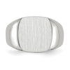 Gold Polished Rounded Square Closed Back Signet Ring