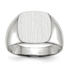 Gold Polished Rounded Square Closed Back Signet Ring