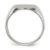 Gold Polished Rounded Square Closed Back Signet Ring