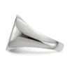 Gold Polished Rounded Square Closed Back Signet Ring