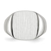 Gold Polished Rounded Square Closed Back Signet Ring