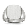 Gold Polished Rounded Square Closed Back Signet Ring