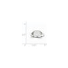 14k White Gold 7.0x8.5mm Cushion Closed Back Signet Ring