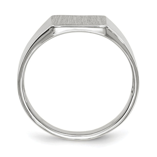 Gold Polished Squared Closed Back Signet Rings