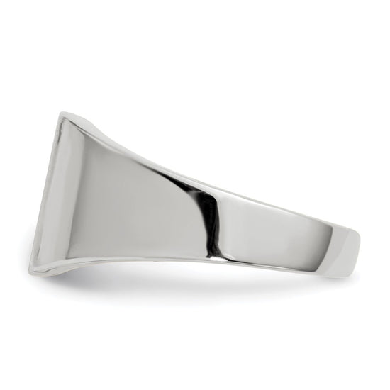 Gold Polished Squared Closed Back Signet Rings