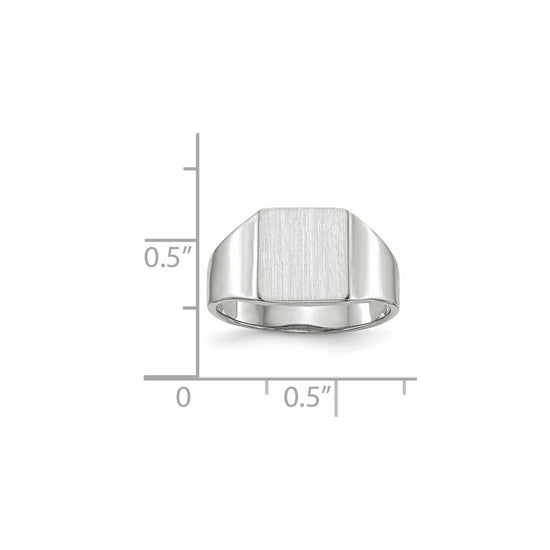 Gold Polished Squared Closed Back Signet Rings