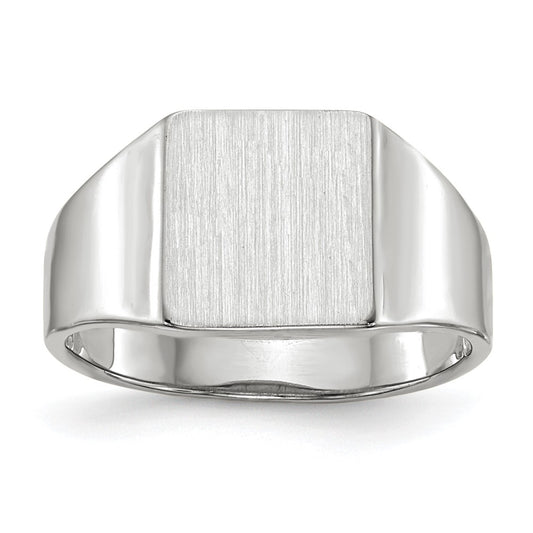 Gold Polished Squared Closed Back Signet Rings