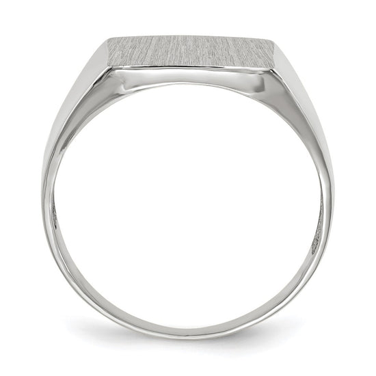 Gold Polished Squared Closed Back Signet Rings
