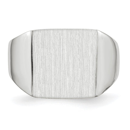 Gold Polished Squared Closed Back Signet Rings