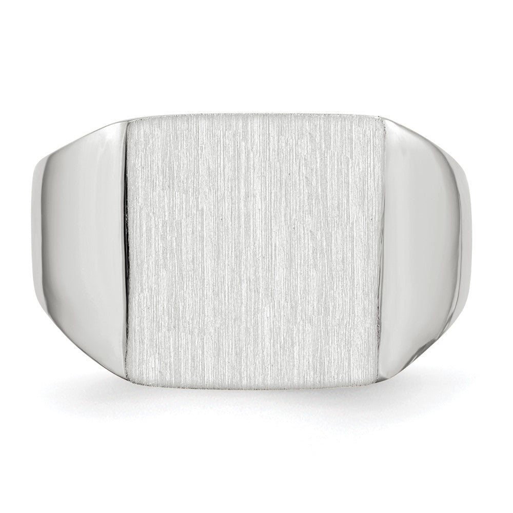 Gold Polished Squared Closed Back Signet Rings