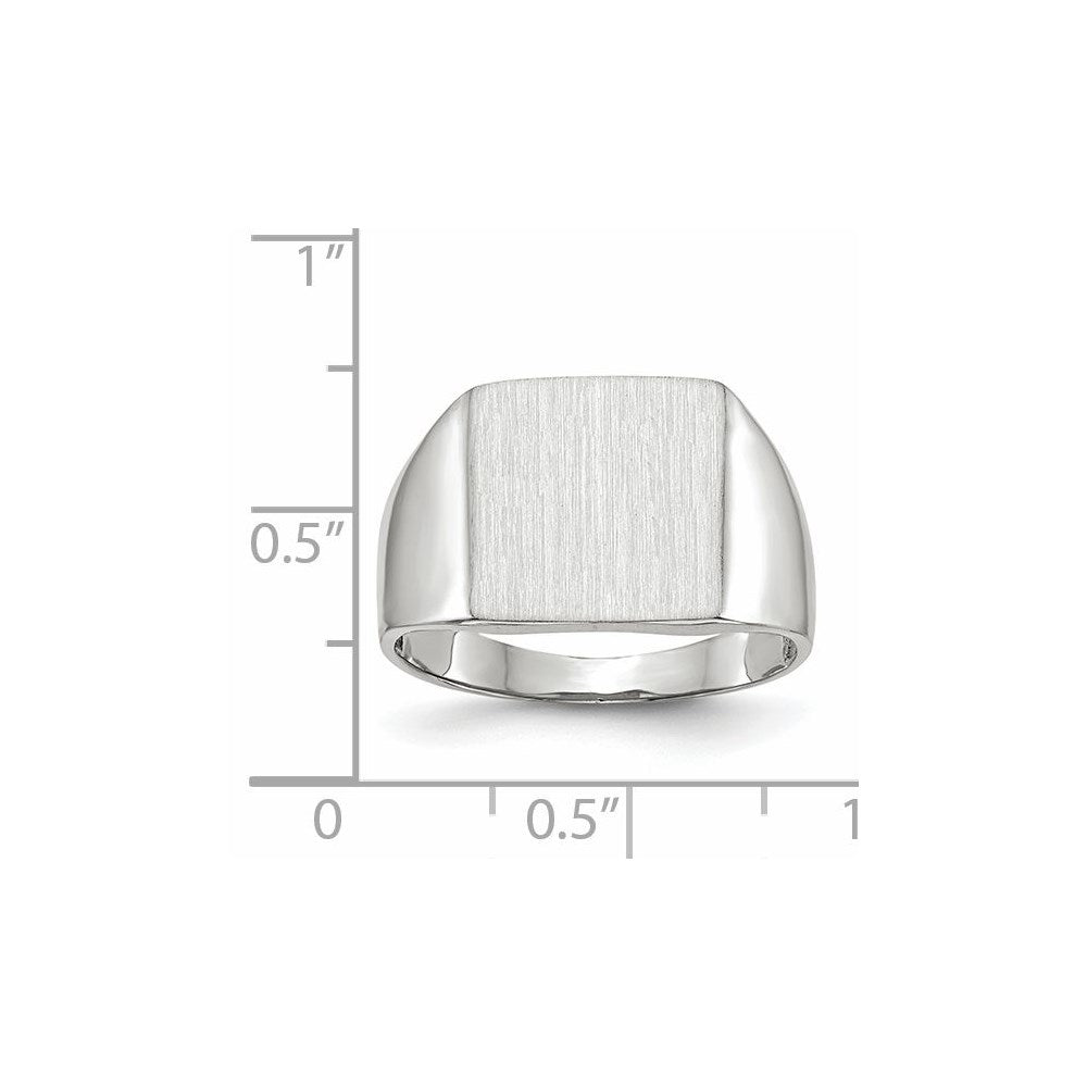 Gold Polished Squared Closed Back Signet Rings