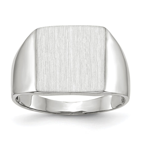 Gold Polished Squared Closed Back Signet Rings