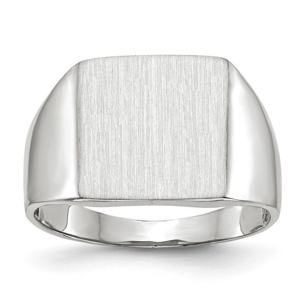 Gold Polished Squared Closed Back Signet Rings