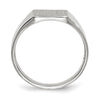 14k White Gold 8.5x9.5mm Open Back Signet Ring