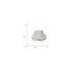 14k White Gold 8.5x9.5mm Open Back Signet Ring