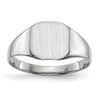 Gold Polished Rounded Square Closed Back Signet Ring